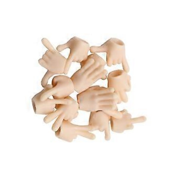 Miniatyrdockor Handmodell Dockfigur Leksak, 1/12 Skala för Dockor (mjölkvit)