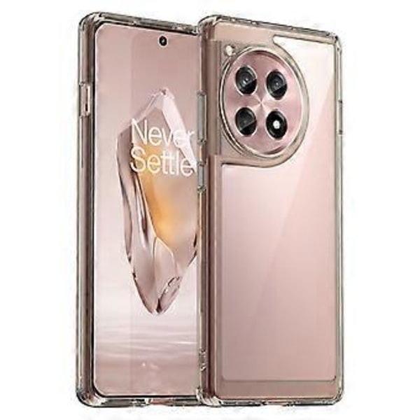OnePlus 12R 5G/Ace 3 5G Kotelo TPU+Akryyli Suojapuhelinkuori (Läpinäkyvä Harmaa)