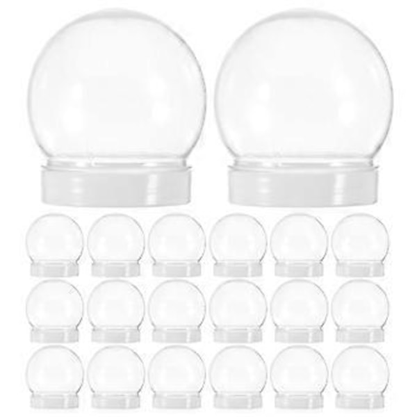 20 st Smyckesburk Transparent Burk Klar Behållare Burk med Lock Återanvändbar Burk för Kök Kakburk