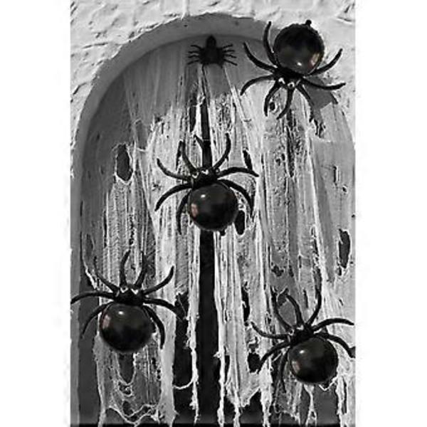17.2\" Halloween Mustat Hämähäkkipallot - 12 kpl Mini Hämähäkkien Foliopallot Halloween-koristeluun Kuoleman Päivään Uuteen Vuoteen Syntymäpäiville Pelottavaan Juhlaan