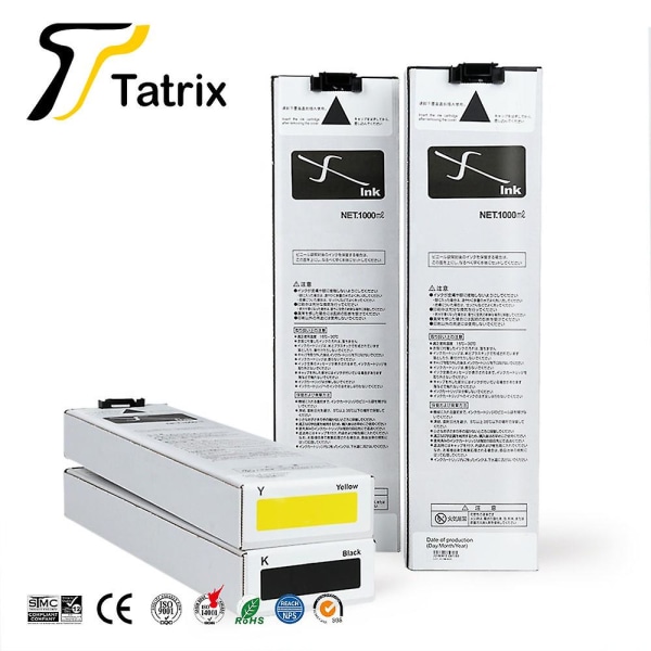 Tatrix Compatible Ink Cartridge S-6308g/e S-6309g/e S-6310g/e S-6311g/e For Riso Comcolor 3010r 3050r 7050r 9050r Printer 1PC-Cyan