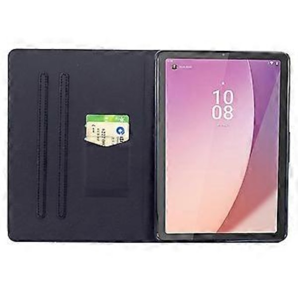 Stativfodral med mönstertryck i läder för Lenovo Tab M9 TB-310FU med automatisk väckning/viloläge (Nebula)