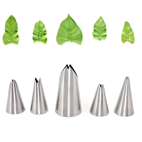5PCS Russiske Piping Tips Rustfritt Stål Piping Tips Piping Dyse Ca