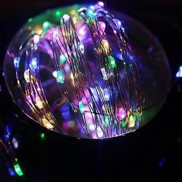 2023 Nya USB-drivna koppartrådslampor med fjärrkontroll, 8 lägen, vattentät timer för juldekoration 50/100/200 LED (20M 200 lampor Blandade)
