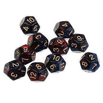 3-4pack 10st 12-sidiga Tärningar D12 Polyedriska Tärningar för Dungeons and Dragons Bord (3 st)