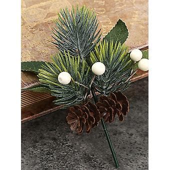 2 stk Julepynt til hjemmet: Kunstige simulerte planter - Juleris med furunåler ( )