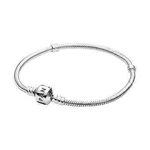 Armbånd Kvinde Retro Hjerte Lås Slangekæde Sølv Kreativ Gave Til Kvinder Mand (A3-23cm)