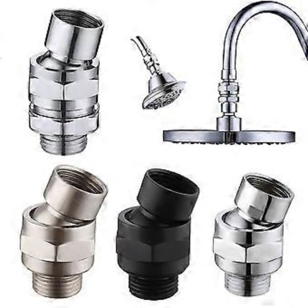 Duschanslutning Kulled Duschhuvud Svängbar Kulled Adapter Mässing Justerbar Duscharm Förlängning