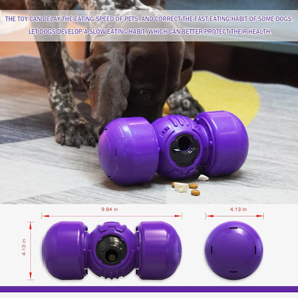 Hundleksak läckage leksak lila, oförstörbar hund leksak, lindrar en