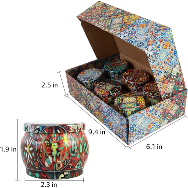 6-pack doftljus presentset, naturliga sojavax aromaterapi kvinnor