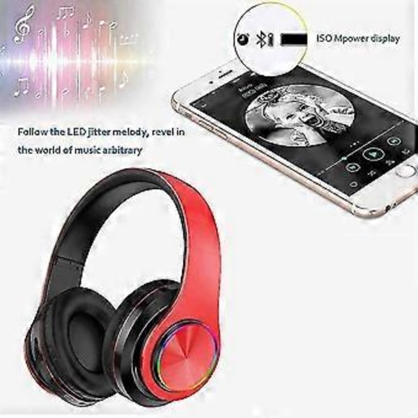 Langattomat Bluetooth-kuulokkeet, sankamalli, mikrofonilla, useita värivaihtoehtoja (musta)
