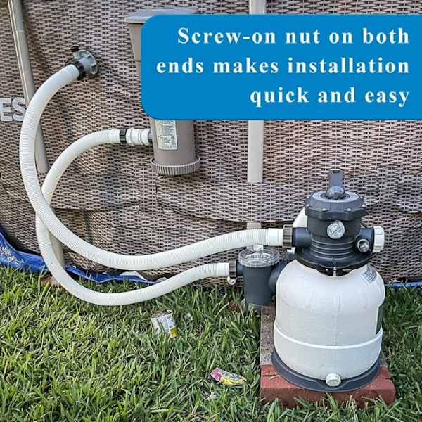 (2 st) För Intex Pool Hose Adapter Ersättningsslang Pool Hose Fil