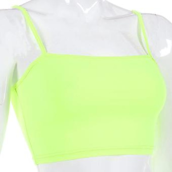 Moderigtig Dame Crop Top Camisole med Tynde Stropper, Perfekt Match til Shorts og Jeans, Komfortabelt og Blødt Bomuldsmateriale (L)