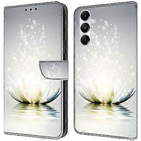 Magnetiskt fodral för Samsung Galaxy A35 5G med 3D-mönstertryck i läder (Lotus)