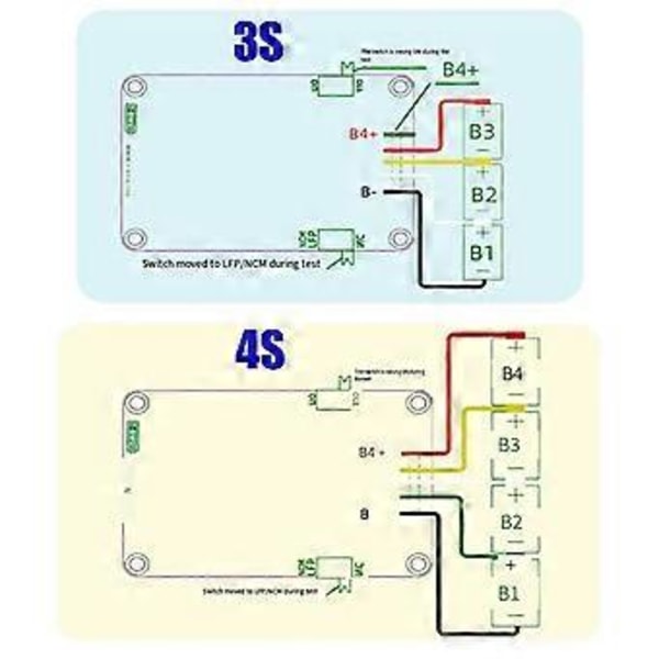 3S 4S Aktiv Balansbräda Li-Ion LiFePo4 Equalizer Balanser BMS Batteripaket Transformator Balansering