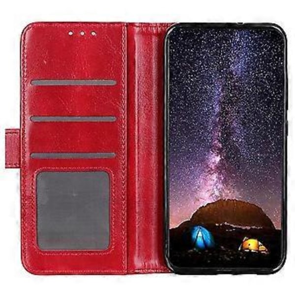 För Honor X9c 5G Fodral Crazy Horse Textur PU Läder Telefonställ Skydd (Stil B)