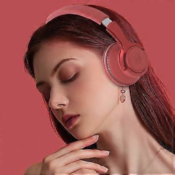 Trådløst headset bluetooth headset subwoofer stereo plugin kort fargerikt lys dataheadset (frostet blå)