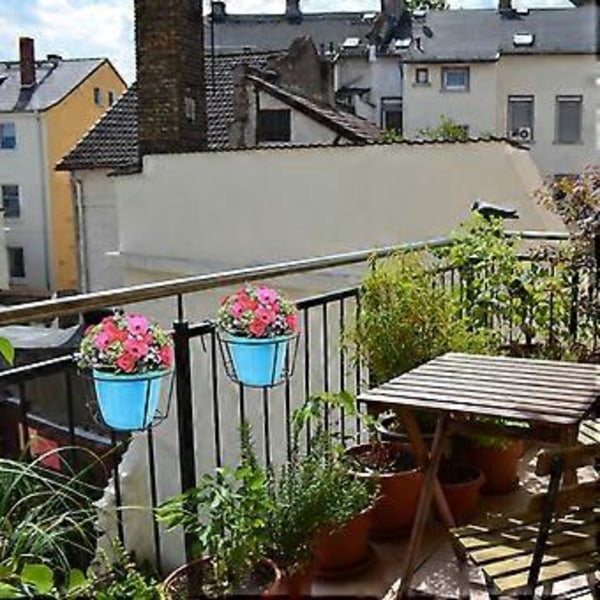 1 Sæt Hængende Altan Blomsterpotte med Stativ Kreativ Grøn Dildbeholder