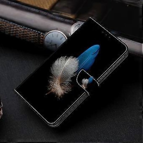 Wallet Case til Samsung Galaxy A52 4G/5G/A52s 5G, PU Læder Stand 3D Mønster Print Telefon Cover (To Fjer)