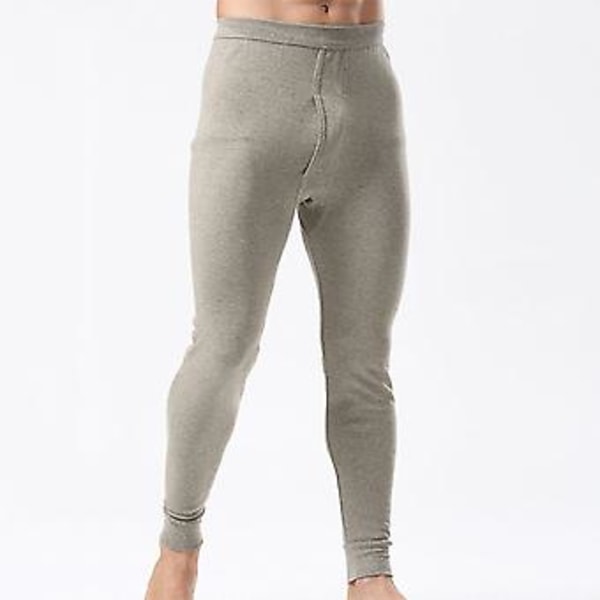 Fianao Base Bukser Høj Elasticitet Termisk Foran Åbning Ankel Båndet Mænd Lange Bukser til Sovning (3XL Sort)
