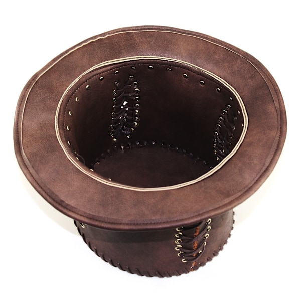 Rabat Steampunk Peste Doktor Hat PU Læder Sort Flad Top Wi