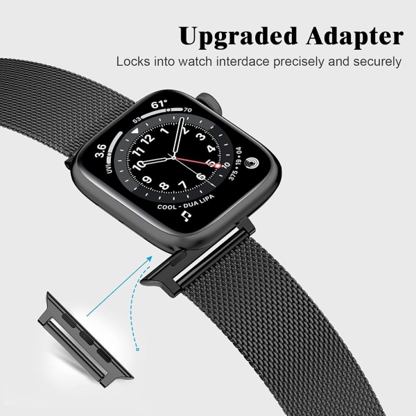 Kompatibel med Apple Watch Strap 42mm 44mm 45mm 49mm, Metal Stai