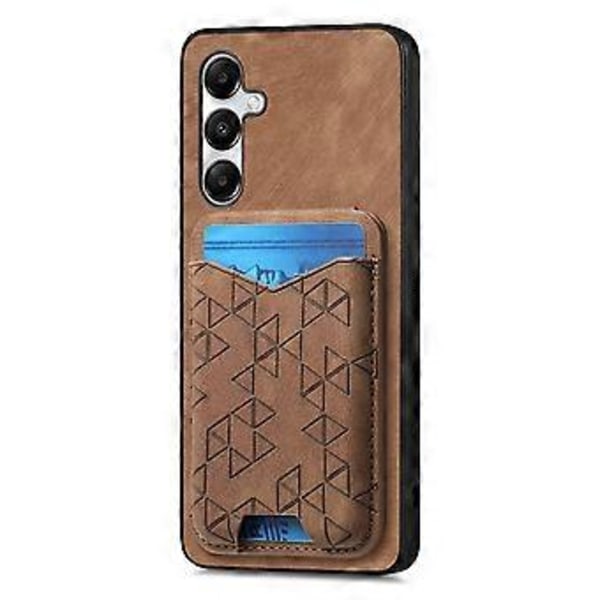 For Samsung Galaxy A05s 4G Deksel Innprentet Mønster Kortholder Støtte Lær Bakdeksel (Stil F)