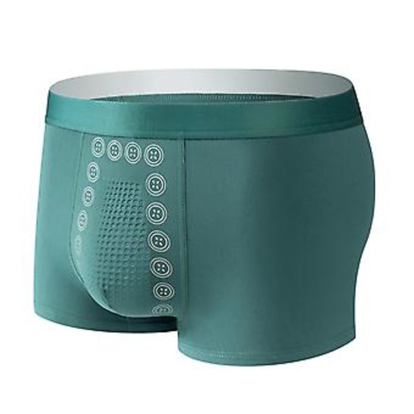 Eft Energy Field Therapy Herreundertøj - Magnetisk Terapi Energifuld Mand Is Silke Boxer Shorts (3XL Grøn)