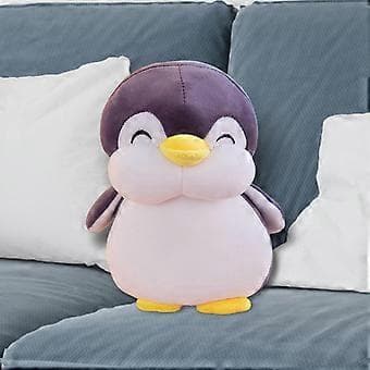 Pingvin Plyschleksak Sovkudde Pingvin Plysch Gosedjur för Sovrum (Grå 45cm)
