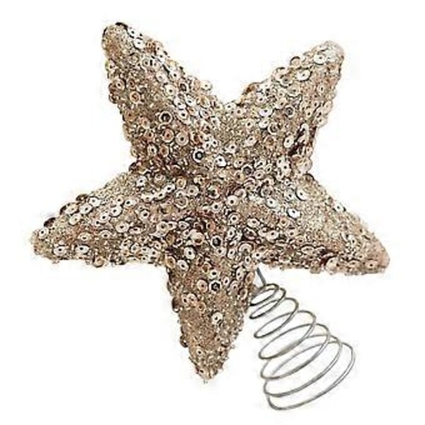 1 stk Juletre Topper Stjerne Topper Juletre Topper Glitrende Juletre Dekorasjon