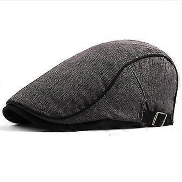 Herr Retro Flat Cap Basker Cabbie Ivy Hattar Country Peaky Newsboy Gatsby Golf Körkepsar (Mörkgrå)
