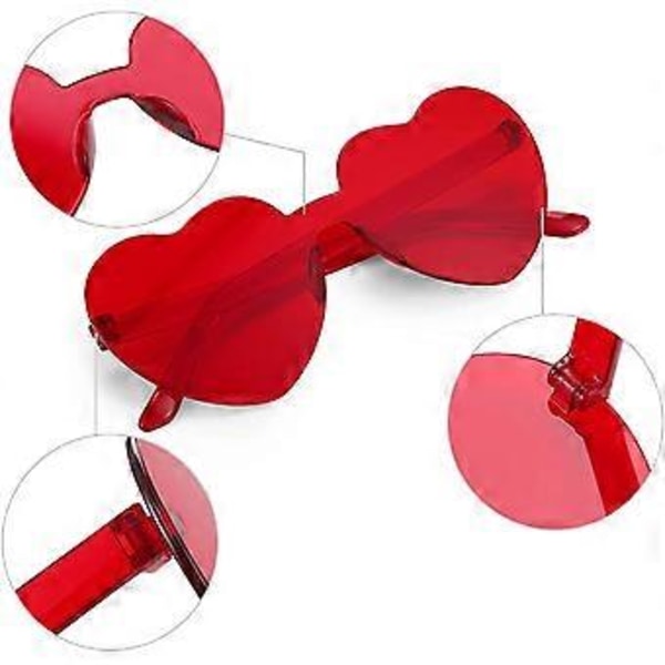 Hjärtformade Glasögon, Partyglasögon, Maskerad