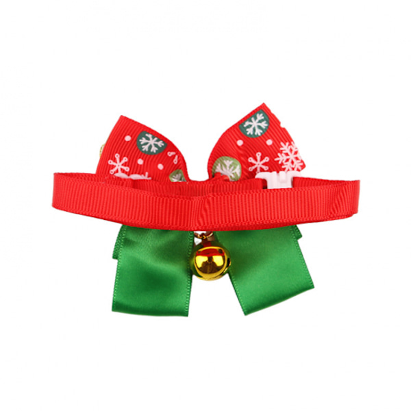 2-pack julhalsband för katt med söt rosett och klocka