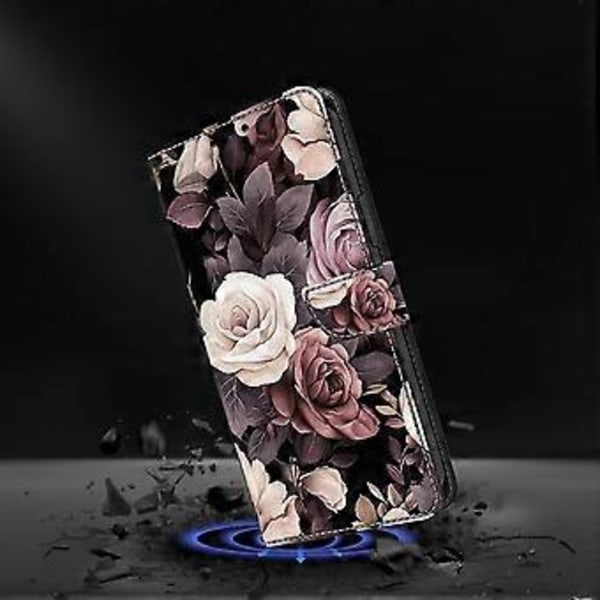 För iPhone 16 Pro Max Fodral PU Läder Plånbok Flipskydd med Ställfunktion (Stil M)