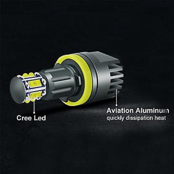 H8-ajovalolamppu 6000K 120W LED Angel Eyes -valot Canbus E60 E61 E63 X5 E70 X6 E71 E90 E91 E92 E93 M3 E89 E82