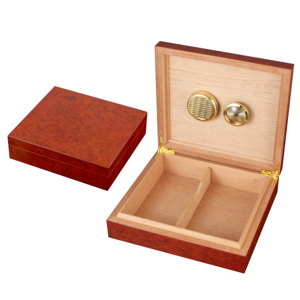 Cigar Humidor i cedertræ, Cigar Humidor med hygrometer og indbygget H