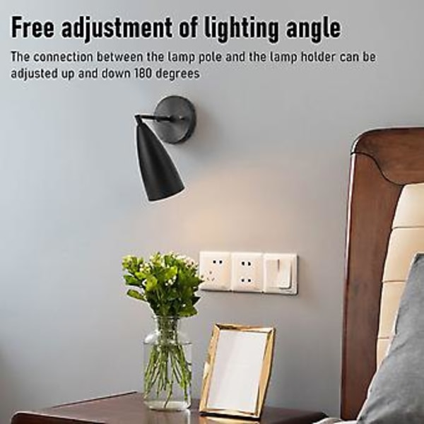 Retro Vägglampa E27 E26 Järn Justerbar Industriell Väggmonterad Lampbelysningsarmatur Set för Sovrum Bar Korridor 85 till 265V