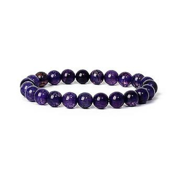 Armband av natursten för kvinnor och män - Randiga agater, kristallkvarts, jade, smycken, Reiki-healing, armband för yoga, present (6 mm pärlor, 18 cm)