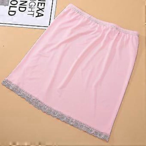 Damkjol Underkjol Kort Underkjol Slip Säkerhetskjol 40cm Snabb (Rosa)