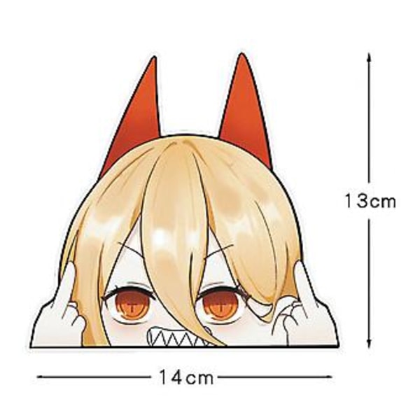 Anime Chainsaw Man -hahmojen autotarrat Makima Power Pochita Aki Peeker heijastavat koristeelliset tarrat auton ikkunaan ja oveen (D)