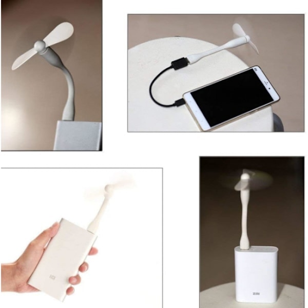 2 stk. USB mini-ventilator, telefonventilatorer, mini bærbar computer