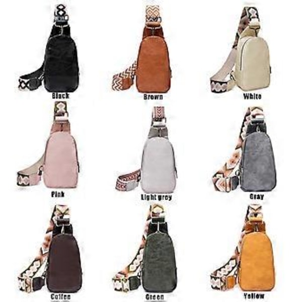 Vyötärölaukku Fanny Pack Vyölaukku Rintahihnalaukku Olkalaukku Harmaa Miehille & Naisille (Valkoinen)
