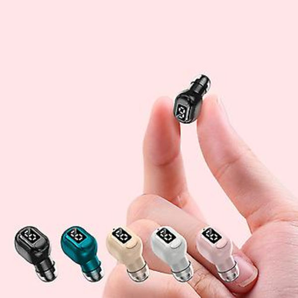 Bluetooth 5.3 Langattomat Kuulokkeet M5 Hifi Korvanapit Mini Näkymätön Korvassa Led Digitaalinen Näyttö (Musta)