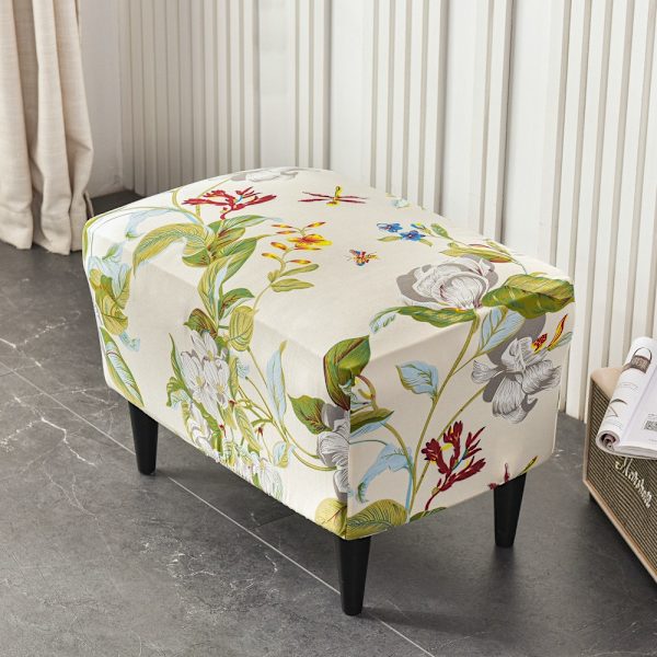 Ottoman Slipcover Stretch Ottoman Covers Rectangular, Footstool C