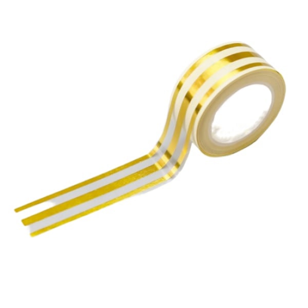 4 st självhäftande kakeldekaler 2,5 cm / 5 m guld
