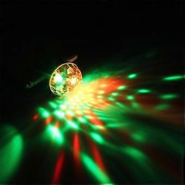 1/2/3 stk Mini LED USB Bil Auto DJ RGB Stemningslys Fargerikt Musikklydlys Feriefest Atmosfærisk Lys Karaoke Dekorasjon (2 stk)