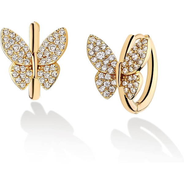Cubic Zirconia Huggie Øreringe 14k Guldbelagte Små Øreringe Små Huggie Hoop Øreringe Enkle Letvægts Hoops Gave til