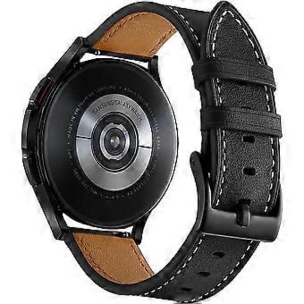 20 mm nahkaremmit yhteensopivat Samsung Galaxy Watch 4 -kellon kanssa, 40 mm ja 44 mm, 2021 Galaxy Watch 4 Classic 42 mm ja 46 mm, nahkaremmi, sopii 6,7–9 tuuman ranteille