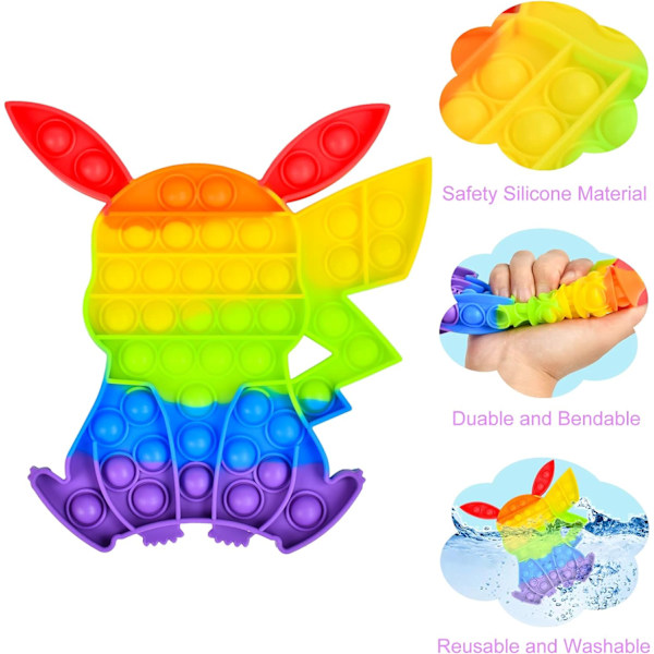 Anti-stressleksaker, Pop Bubble, Fidget Sensory Toy, Silikon Squeez