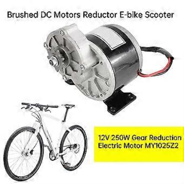 12V 250W Gear Reduktions Elmotor MY1025Z2 med 9 Tands Tandhjul Børstede DC Motorer Reduktor EEB